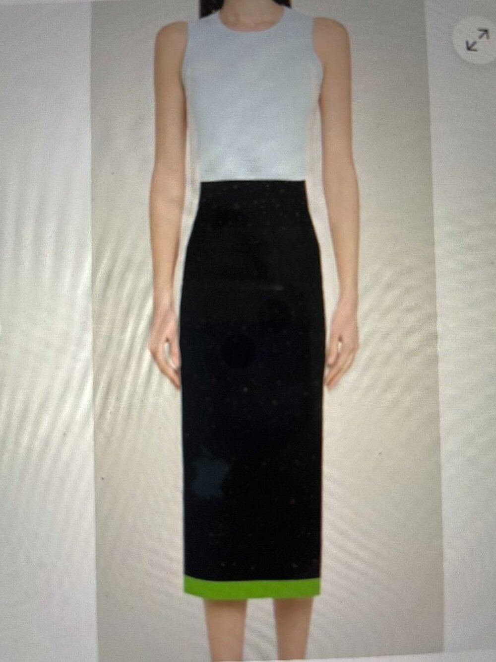 Zankov White Daniella Round Neck Sheath Midi Dress